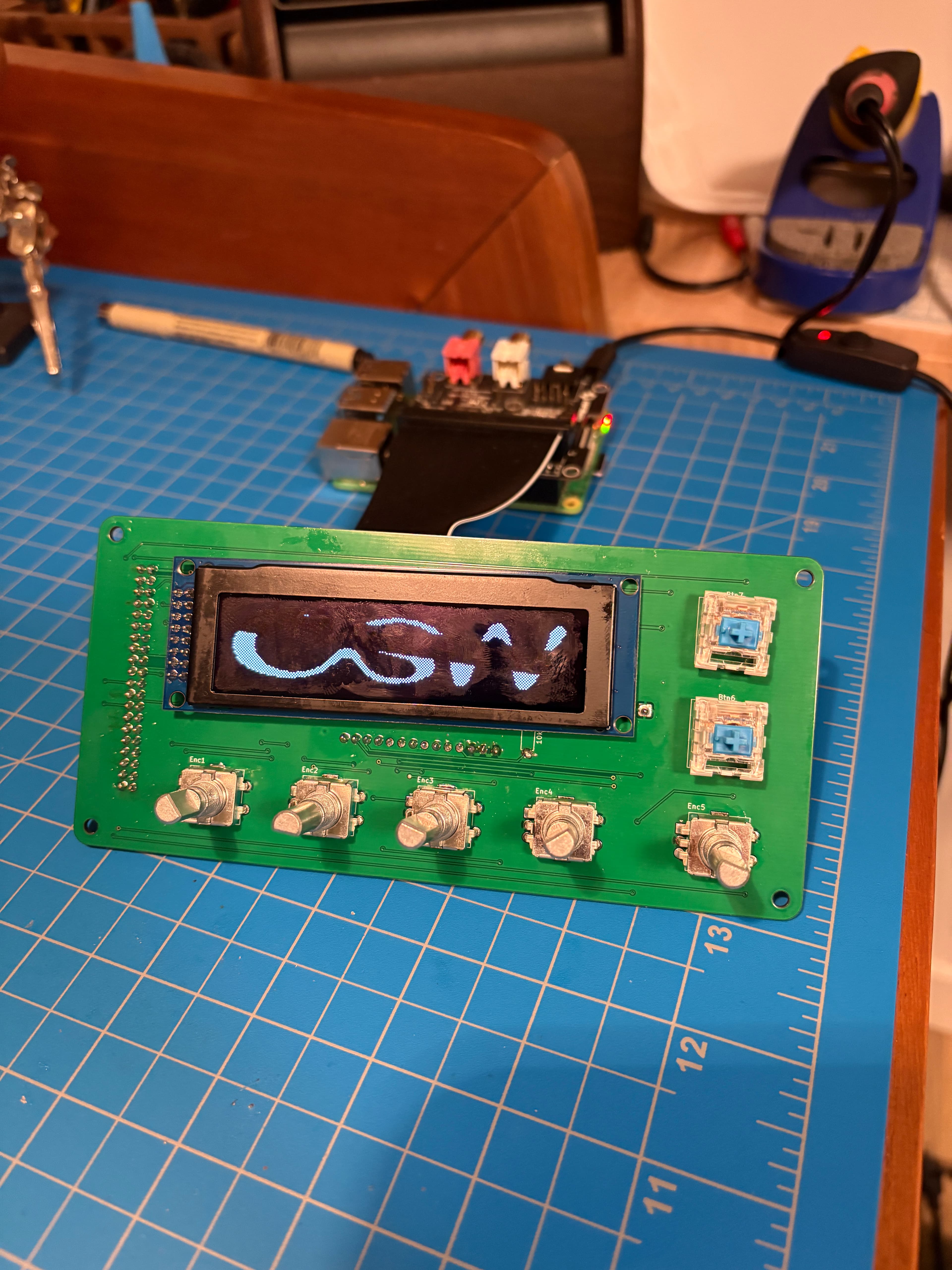 Updated control panel PCB